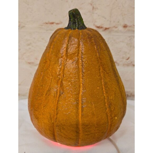 Vintage Gemmy Foam Light up 9" Pumpkin Goofy Face - Picture 3 of 9